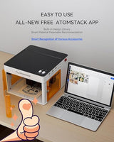 Atomstack P1 Dual Laser Engraver,5W Diode and 1.2W Infrared Portable Laser Engraving Machine for Jewelry, Metal,Plywood,Leather,4.3 * 4.3" Engraving Area,Free Atomstack App ATOMSTACK
