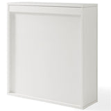 Pemberly Row Modern Wood Medicine Cabinet with Shelves in Vintage White Pemberly Row