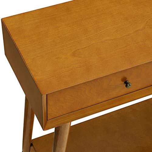 Crosley Furniture Landon Sofa Console Table with Drawers and Shelf for Hall, Entryway, or Living Room, Acorn Crosley Furniture