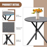 Shintenchi 3 Piece Outdoor Rocking Bistro Set, Textilene Fabric Small Patio Furniture Set, Front Porch Rocker Chairs Conversation Set with Table for Lawn, Garden, Balcony, Poolside (Light Gray) Shintenchi