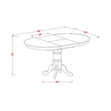 East West Furniture KENI7-BCH-LC 7 Piece Dining Room Furniture Set Consist of an Oval Kitchen Table with Butterfly Leaf and 6 Faux Leather Upholstered Chairs, 42x60 Inch, Black & Cherry East West Furniture