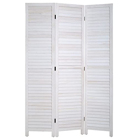 3 Panel Room Divider Privacy Screen 5.57 Ft Tall Privacy Wall Divider 66.9" x 15.7" Each Panel Folding Wood Screen for Home Office Bedroom Restaurant FDW