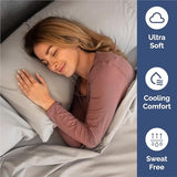 King Size 4 Piece Sheet Set - Comfy Breathable & Cooling Bed Sheets Set - Hotel Luxury Bedding for Women, Men, Kids, Teens, Boys & Girls - Deep Pockets, Soft and Wrinkle Free - Oeko-Tex - Light Grey CGK Unlimited