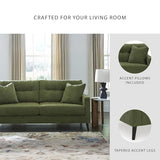 Signature Design by Ashley Bixler Mid-Century Modern Tufted Sofa with 2 Toss Pillows, Green Signature Design by Ashley