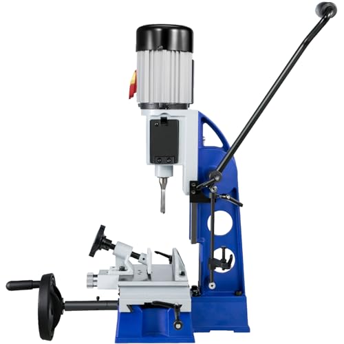 VEVOR Woodworking Mortise Machine, 1/2 HP 1700RPM Powermatic Mortiser, With Movable Work Bench Benchtop Mortising Machine, For Making Round Holes VEVOR