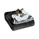 Wrangler - Twin Size Blanket, Super Soft & Reversible Plush Fleece Bedding, Throw Blanket for Couch or Bed (Nash Stripe Brown) Wrangler