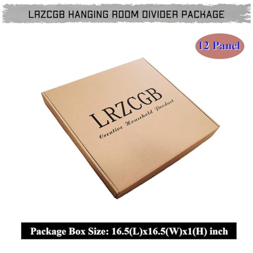 LRZCGB Hanging Room Divider,12pcs PVC Black Panel Screen Solid for Decorating Living, Dining, Study and Sitting-Room, Hotel(Black+Solid Board) LRZCGB