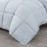 Chezmoi Collection All Season Twin Size Down Alternative Comforter - Plush Microfiber Fill - Box Stitch Quilted - Duvet Insert with Corner Tabs (Twin/Single, Silver Gray) Chezmoi Collection