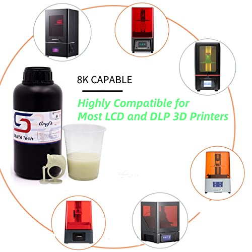 Siraya Tech Craft Glow-in-The-Dark 3D Printer Resin - Rapid Curing, High Resolution 405nm UV Resin for LCD/DLP/8K 3D Printers - Ideal for Outdoor, Decorative & Safety Applications (1kg, Green) Siraya Tech