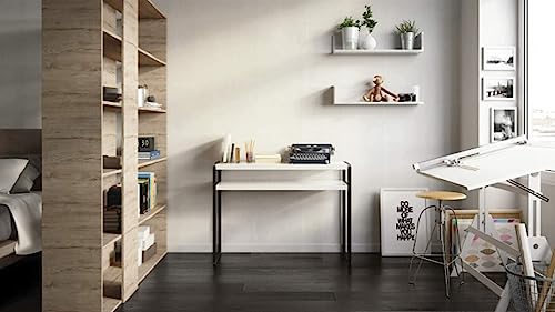 Rachele Modern Oak Bookcase - Versatile Double-Sided Storage Solution for Home and Office - WoodArtSupply