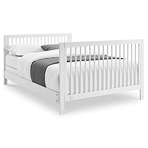 GAP babyGap Charlie 6-in-1 Convertible Crib - Greenguard Gold Certified, Bianca White - WoodArtSupply