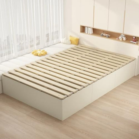 LOBOTOU Floor Bed Frame Japanese Futon Tatami Mat Breathable and Moisture-Proof, The Support Board Under The Mattress (Queen) LOBOTOU