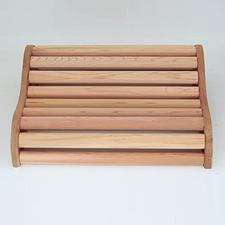 amocane Cedar Sauna Headrest Pillow for Sauna Room, Sauna Accessories for Any Barrel or Infrared Sauna, Non-Toxic, Comfortable S-Shape Design (15.75" x 13.38" x 4.72") amocane