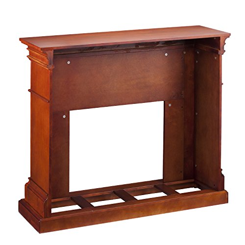 SEI Furniture Sicilian Harvest Traditional Style Electric Fireplace, Warm Brown Mahogany, 44.75 W x 14 D x 40.25 H (inches) SEI Furniture