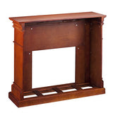 SEI Furniture Sicilian Harvest Traditional Style Electric Fireplace, Warm Brown Mahogany, 44.75 W x 14 D x 40.25 H (inches) SEI Furniture
