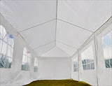 GOJOOASIS Canopy Tent Wedding Party Tent White Outdoor Gazebo (10' x 30' with 8 Walls) GOJOOASIS