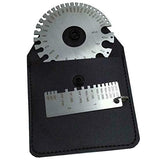 ZeeDix 2 Pcs Stainless Steel Metal Sheets Welding Thickness Gauge- Wire Gauge Measurement Tool, Standard Dual-Sided Round Wire Cable Sheet Gage and Wire Welding Material Thickness Gauge ZeeDix