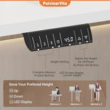 Dual Motor Standing Desk Frame 256 lbs Weight Capacity, Stand up Desk Frame Workstation, Electric Adjustable Legs, 3 Memory Height Settings, with Cable Management Tray, 2pcs Headphone Hook PulvinarVita