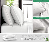 Pure Bamboo Queen Sheets, Genuine 100% Organic Viscose Derived from Bamboo Bed Sheet Set, Luxuriously Soft & Cooling, Double Stitching, 2 Year Quality Promise (Queen, White) Pure Bamboo