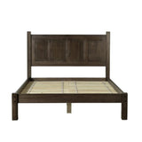 Grain Wood Furniture Shaker Solid Wood Panel Platform Bed, Queen Size, Expresso Grain Wood Furniture