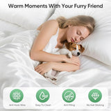 Luxury Organic Tencel & Viscose from Bamboo Cooling Sheet Set,Silky Soft Lyocell Sheets with Deep Pocket, Hypoallergenic & Breathable Bedding with Pillowcases (White, King)