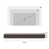 POVISON Modern TV Stand, Media Console with 4 Drawers, Soild Wood Entertainment Center for 75+ 90 Inch TV, Fully-Assembled, Black & Walnut Veneer, 94.5” POVISON