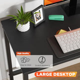 PayLessHere 39 Inch L-Shaped Computer Desk,Gaming Desk with Durable Metal Frame,Corner Desk with Reversible Storage Shelves for Home Office Gaming Study,Black (39 inch) PayLessHere