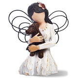 SIGUEJOR Loss of Dog Sympathy Gift, Dog Memorial Gifts, Angel Figurine, Remembrance Keepsake, Pet Sympathy Gift(Brown)
