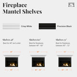 Pearl Mantels ARYB60618 Clean, Sophisticated Premium Grade A MDF Mantel Shelf, 60" L x 10" D x 5" H, Crisp White Paint, The Perfect Compliment to Your Hearth and Home Pearl Mantels
