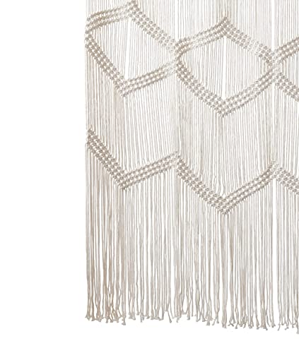 Flber Macrame Curtain Window Macrame Room Divider Doorway Curtain Boho Macrame Wall Hanging Living Room Bedroom Decor 42" W x 75" H Flber