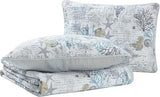 Tommy Bahama - King Quilt Set, Soft & Reversible Woven Bedding with Matching Pillowcases, Medium Weight for Year Round Comfort, 3 Piece Bed Set (Beach Bliss Grey) Tommy Bahama