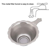 Paint Strainer, Stainless Steel Funnel, Resin Funnel Filter Cup for SLA/DLP 3D Printer UV Resin Paint Strainers Paint Filters Cone 3D Printer Strainer Filter for 3D Printing Liquid LJCM