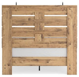 Signature Design by Ashley Larstin Rustic Panel Headboard with 2 Sconce Lights ONLY, Queen, Light Brown Signature Design by Ashley