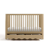 Storkcraft Casablanca Convertible Crib with Drawer and Toddler Guardrail (Driftwood) – GREENGUARD Gold Certified, Toddler Bed Conversion Kit Included, Fits Standard Crib Mattress, Crib with Storage