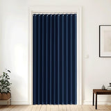 NICETOWN Room Divider Curtain for Bedroom Living Room Partition, Privacy Accordion Blackout Sound Proof Doorway Curtains, Sliding Glass Temporary Door Curtainfor Closet (Navy, 1 Panel, 60" W x 80" L) NICETOWN