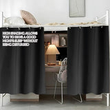 AUCOOMA Thickened Blackout Bunk Bed Curtains Dorm Room Privacy Canopy Bottom Loft,Black,2 Pieces AUCOOMA