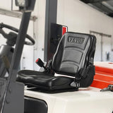 VEVOR Universal Forklift Seat, Fold Down Tractor Seat with Adjustable Angle Back, Micro Switch and Retractable Seatbelt, 6.3-13.4 inch Slot Forklift Seat for Tractor Loader Excavator VEVOR