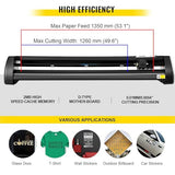 8 in 1 Heat Press 15"x15" Sublimation Machine + 53" Vinyl Cutter/Plotter Cutting CooFel