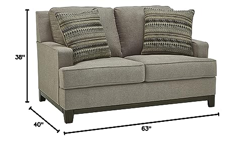 Signature Design by Ashley Kaywood Modern Loveseat with Accent Pillows, Gray Signature Design by Ashley