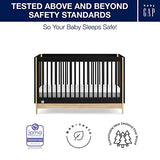 GAP babyGap Tate 4-in-1 Convertible Crib - Greenguard Gold Certified, Ebony/Natural Delta Children
