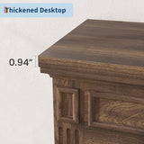 IDEALHOUSE Fireplace TV Stand for 65 Inch TVs, Farmhouse Tall Wood Entertainment Center with Electric Fireplace & Mantel, Adjustable 3D Flame, Remote Control, Walnut Finish for Living Room, Walnut IDEALHOUSE