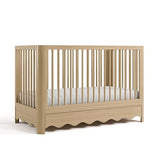 Storkcraft Casablanca Convertible Crib with Drawer and Toddler Guardrail (Driftwood) – GREENGUARD Gold Certified, Toddler Bed Conversion Kit Included, Fits Standard Crib Mattress, Crib with Storage