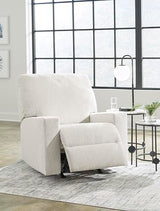 Signature Design by Ashley Rannis Casual Manual Rocker Recliner, White Signature Design by Ashley