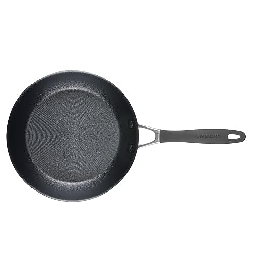 Circulon A1 Series with ScratchDefense Technology Nonstick Induction, Frying Pans/Skillets with Lids, Metal Utensil Safe, Skillet Set w/Lid (8.5", 10" & 12") - Graphite Circulon