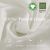 S VICTORY SYMBOL 100% Organic Linen Flat Sheet 1 Piece-Stone Washed French Flax Twin Size Bedding,Soft Flat Top Sheet Breathable(66"x96",Creamy White) S VICTORY SYMBOL