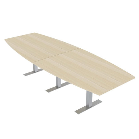 SKUTCHI DESIGNS INC. 10 Person Conference Table with T-Bases | Modular Boat Shaped Table | Harmony Series | 10 Ft | Maple SKUTCHI DESIGNS INC.