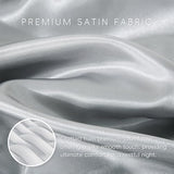 Sleeplite 4 Piece Luxury Satin Bed Sheets Set with Pillowcases - Ultra Soft & Silky, Hypoallergenic & Wrinkle-Free, Hotel Quality Comfort Bedding, Size Twin, Medium Grey Sleeplite