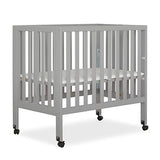 Dream On Me Jett Non-Full Size Folding Convertible Crib, Lightweight Portable Crib, Three Adjustable Mattress Height Settings, Easy to Fold Travel Crib, 1.5” Mattress Pad Included Dream On Me