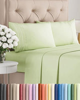 Full Size 4 Piece Sheet Set - Comfy Breathable & Cooling Bed Sheets Set - Hotel Luxury Bedding for Women, Men, Kids, Teens, Boys & Girls - Deep Pockets and Wrinkle Free - Oeko-Tex - Light Sage Green CGK Unlimited
