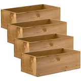 12” Wood Pallet Bin by Make Market - Rustic Crate Boxes for Storage, Decorative Display, Arts & Crafts, Made of 100% Wood - Bulk 4 Pack Make Market